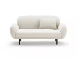 Boucle Sofa, "Poppy", 2 Seats, 148x72x82, White