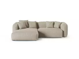 Modular Left Corner Sofa, "Martina", 2 Seats, 280x176x75, Light Beige