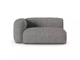Boucle Modul Left, "Martina", 1 Seat, 160x120x75, Graphite