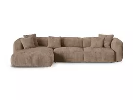 Modular Left Corner Sofa, "Martina", 3 Seats, 370x176x75, Acorn