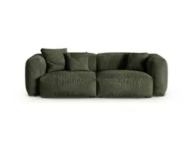 Velvet Modular Sofa, "Martina", 3 Seats, 240x120x75, Green