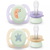 PHILIPS AVENT „Ultra start Naktinis“ Čiulptukas, silikoninis nuo 0-2 mėn. N2  SCF075/17