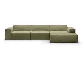 Cover for right corner sofa, "Jodie", 284x166x1, Light Green