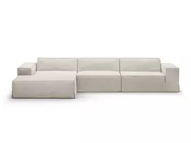 Cover for left corner sofa, "Jodie", 284x166x1, Natural