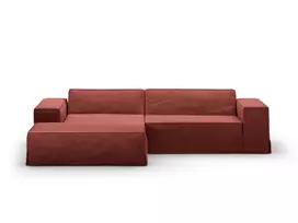 Cover for left corner sofa, "Jodie", 224x166x1, Cherrywood