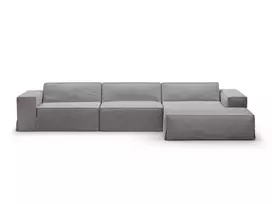 Cover for right corner sofa, "Jodie", 284x166x1, Warm grey