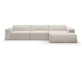 Cover for right corner sofa, "Jodie", 284x166x1, Natural