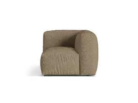 Modul Armless, "Martina", 1 Seat, 106x106x75, Cappuccino