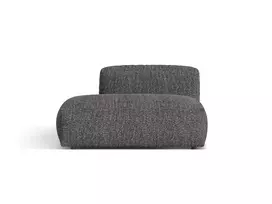 Boucle Left Sofa, "Martina", 2 Seats, 133x106x75, Anthracite
