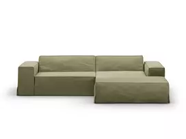 Cover for right corner sofa, "Jodie", 224x166x1, Light Green