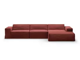 Cover for right corner sofa, "Jodie", 284x166x1, Cherrywood