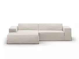 Modular Left Corner Sofa, "Jodie", 3 Seats, 224x166x70, Natural