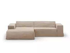 Cover for left corner sofa, "Jodie", 224x166x1, Sand