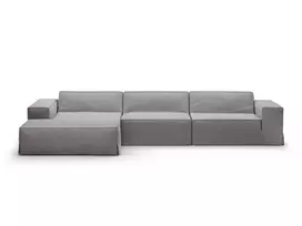 Modular Left Corner Sofa, "Jodie", 4 Seats, 284x166x70, Warm grey
