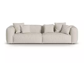 Boucle Modular Sofa, "Martina", 4 Seats, 320x106x75, Beige