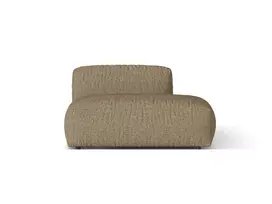 Boucle right sofa, "Martina", 2 Seats, 133x106x75, Cappuccino