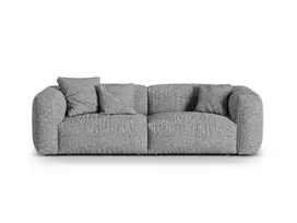 Boucle Modular Sofa, "Martina", 3 Seats, 240x106x75, Graphite