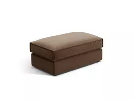 Velvet Pouf, "Pola", 1 Seat, 103x54x44, Chocolate