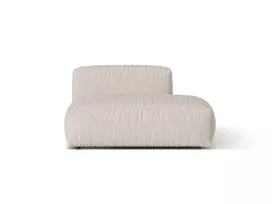 Boucle right sofa, "Martina", 2 Seats, 133x106x75, Beige
