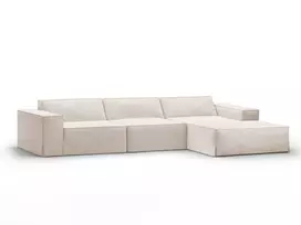Modular Right Corner Sofa, "Jodie", 4 Seats, 284x166x70, Beige