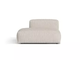 Boucle Left Sofa, "Martina", 2 Seats, 133x106x75, Beige