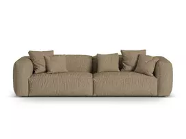 Boucle Modular Sofa, "Martina", 4 Seats, 320x106x75, Cappuccino