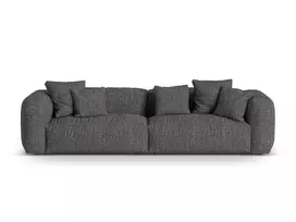 Boucle Modular Sofa, "Martina", 4 Seats, 320x106x75, Anthracite