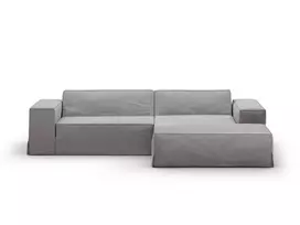 Modular Right Corner Sofa, "Jodie", 3 Seats, 224x166x70, Warm grey