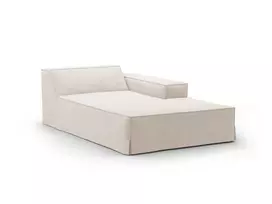 Chaise Longue Right, "Jodie", 1 Seat, 166x102x70, Beige
