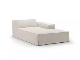 Chaise Longue Right, "Jodie", 1 Seat, 166x102x70, Natural