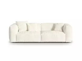 Boucle Modular Sofa, "Martina", 3 Seats, 240x106x75, Ivory