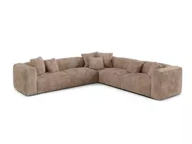 Modular Symmetrical Corner Sofa, "Martina", 5 Seats, 312x312x75, Acorn