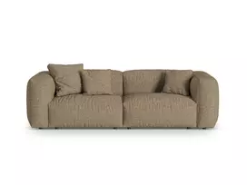 Boucle Modular Sofa, "Martina", 3 Seats, 240x106x75, Cappuccino