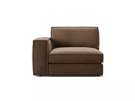 Velvet Modul Left, "Pola", 1 Seat, 118x103x88, Chocolate