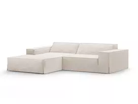 Modular Left Corner Sofa, "Jodie", 3 Seats, 224x166x70, Beige