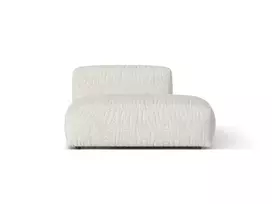 Boucle right sofa, "Martina", 2 Seats, 133x106x75, Grey Beige Melange