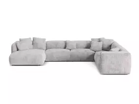 Modular Right Corner Sofa, "Martina", 6 Seats, 404x312x75, Light Grey