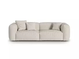 Boucle Modular Sofa, "Martina", 3 Seats, 240x106x75, Beige