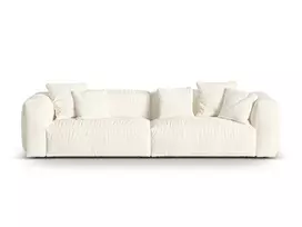 Boucle Modular Sofa, "Martina", 4 Seats, 320x106x75, Ivory