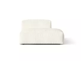 Boucle right sofa, "Martina", 2 Seats, 133x106x75, Ivory