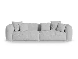 Boucle Modular Sofa, "Martina", 4 Seats, 320x106x75, Silver