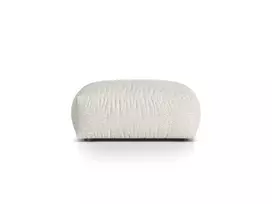 Boucle large pouf, "Martina", 1 Seat, 106x106x44, Grey Beige Melange