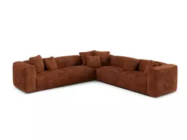 Modular Symmetrical Corner Sofa, "Martina", 5 Seats, 312x312x75, Brick