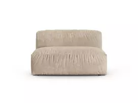 Velvet Modul Armless, "Martina", 1 Seat, 132x120x75, Light Beige