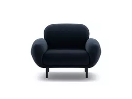 Velvet Armchair, "Poppy", 1 Seat, 90x72x82, Royal Blue