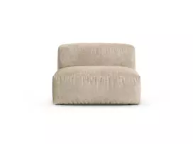 Velvet Modul Armless, "Martina", 1 Seat, 120x90x75, Light Beige