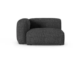 Boucle Modul Left, "Martina", 1 Seat, 120x120x75, Anthracite