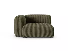 Modul Left, "Martina", 1 Seat, 120x120x75, Moss Green