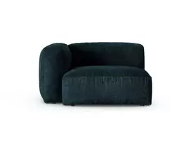 Velvet Modul Left, "Martina", 1 Seat, 120x120x75, Deep Petrol