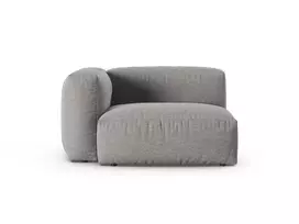 Modul Left, "Martina", 1 Seat, 120x120x75, Light Grey